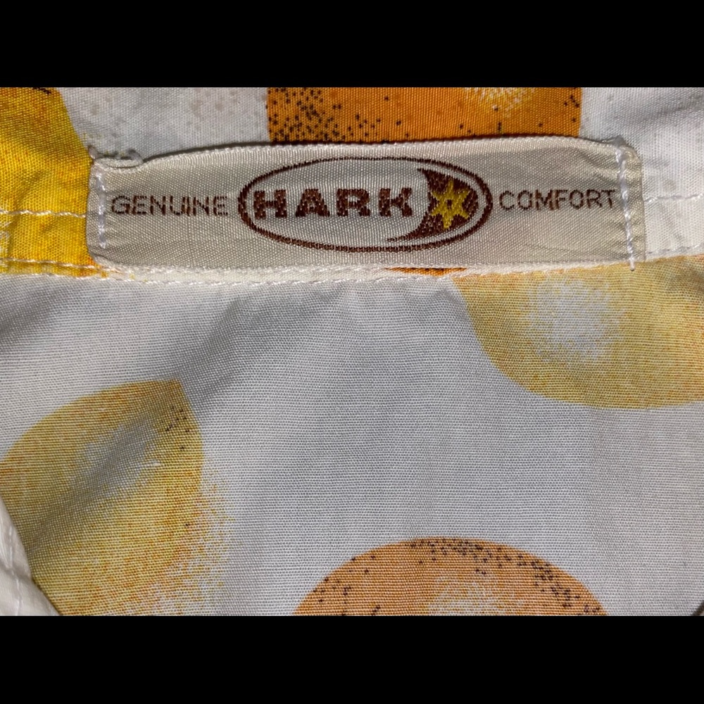 VTG HARK SHIRT CITRUS FRUIT SLEEVELESS COTTON VINTAGE WHITE ORANGE YELLOW XS - Picture 5 of 5